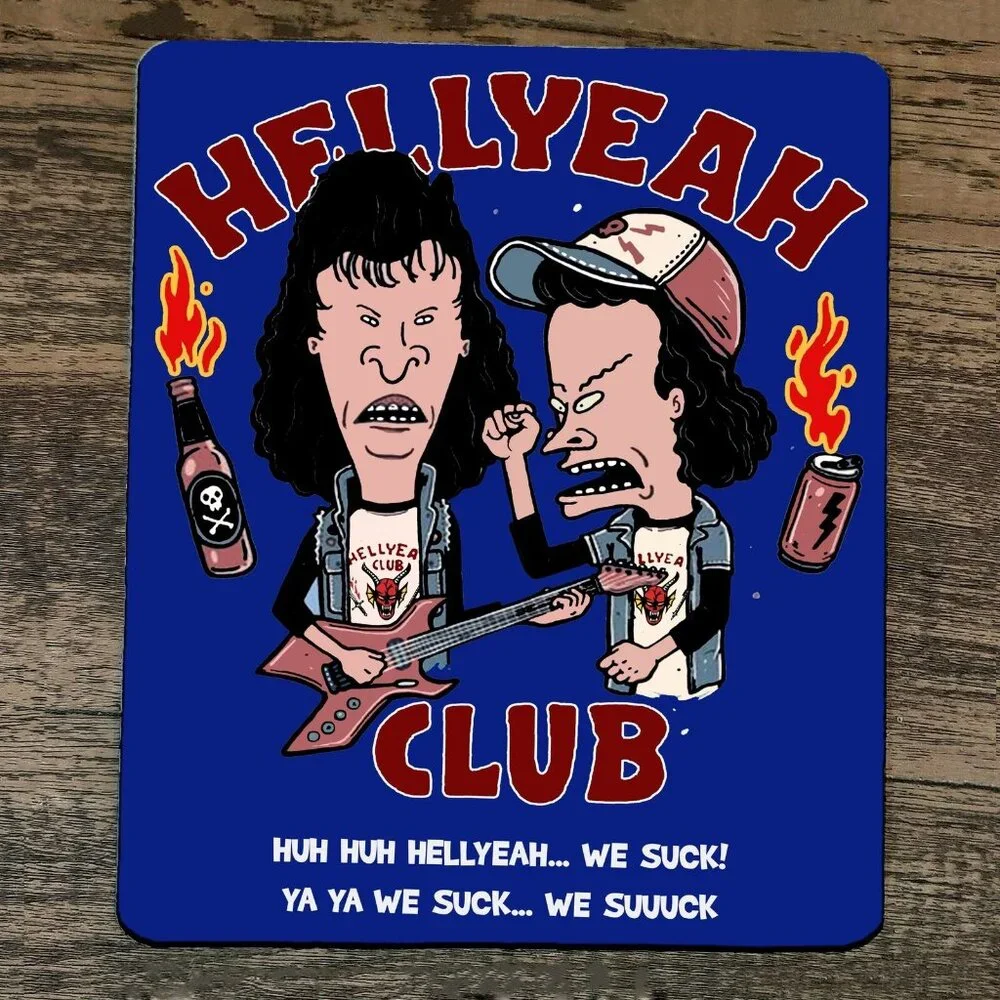 Mouse Pad Hell Ya Club Beavis Butthead Stranger‎ Things